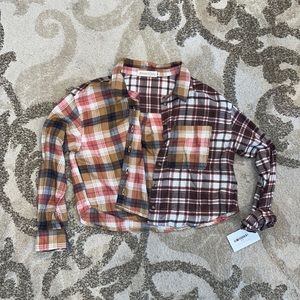 Cropped flannel from Desert Blu in size medium